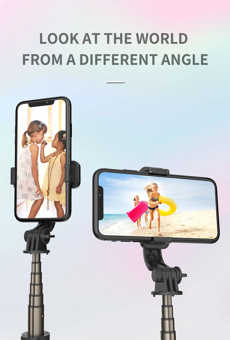 Extended Selfie Stick Tripod with Wireless Bluetooth Remote & LED Light