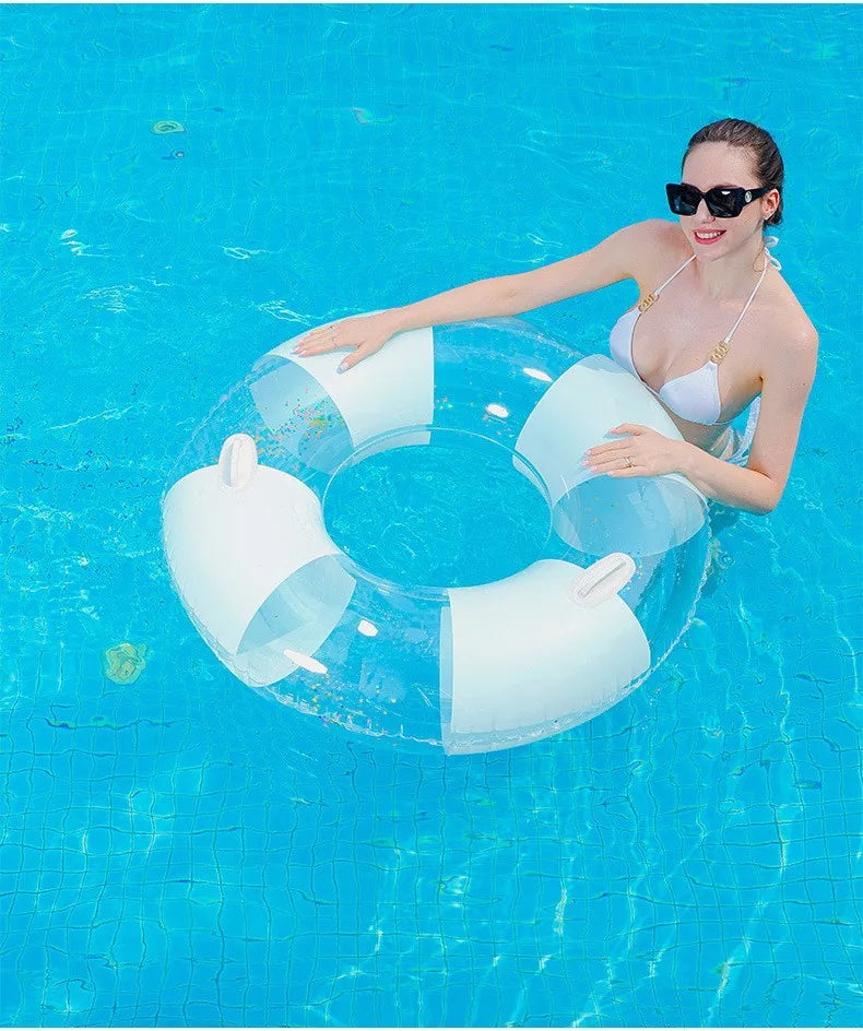 Minimalist Swim Ring Float | Stylish Pool Lounger for Relaxation
