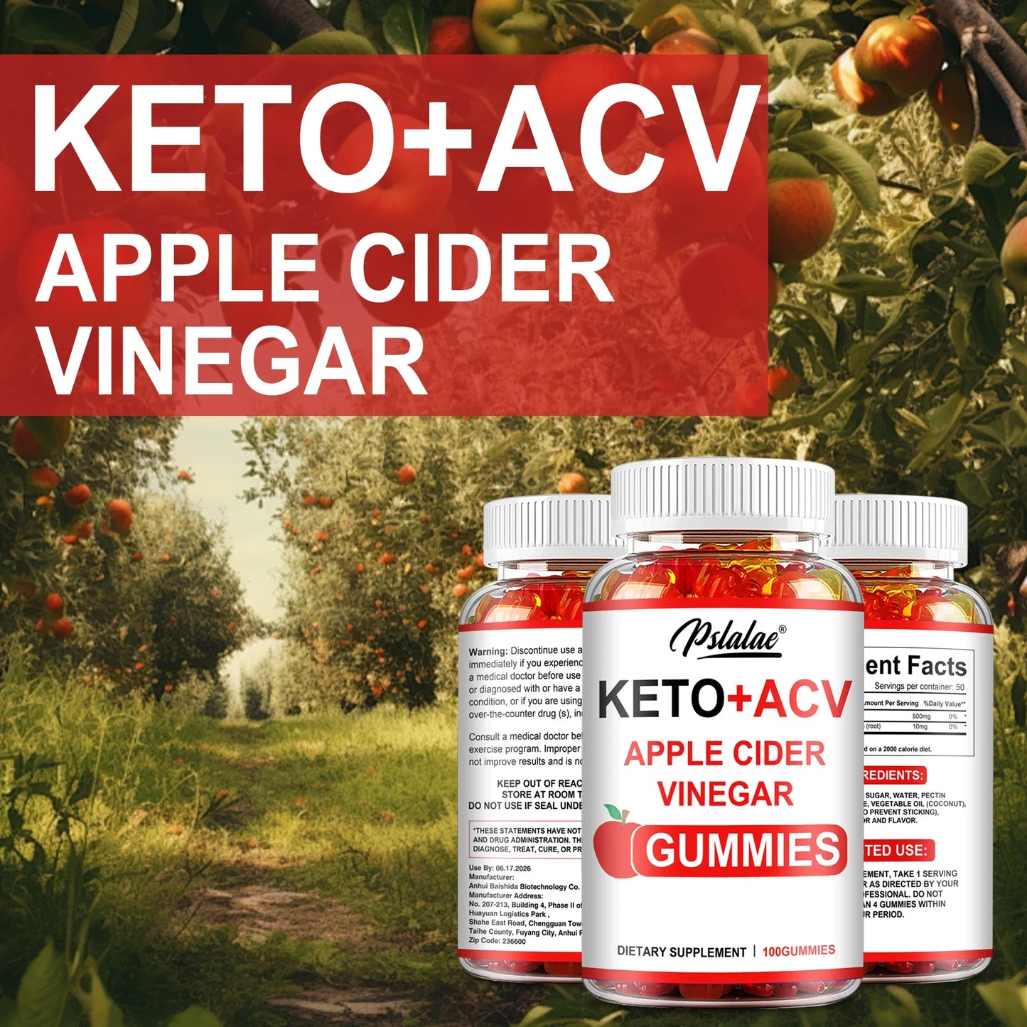 Keto + ACV Gummies for Weight Loss & Health Support | 100 Gummies