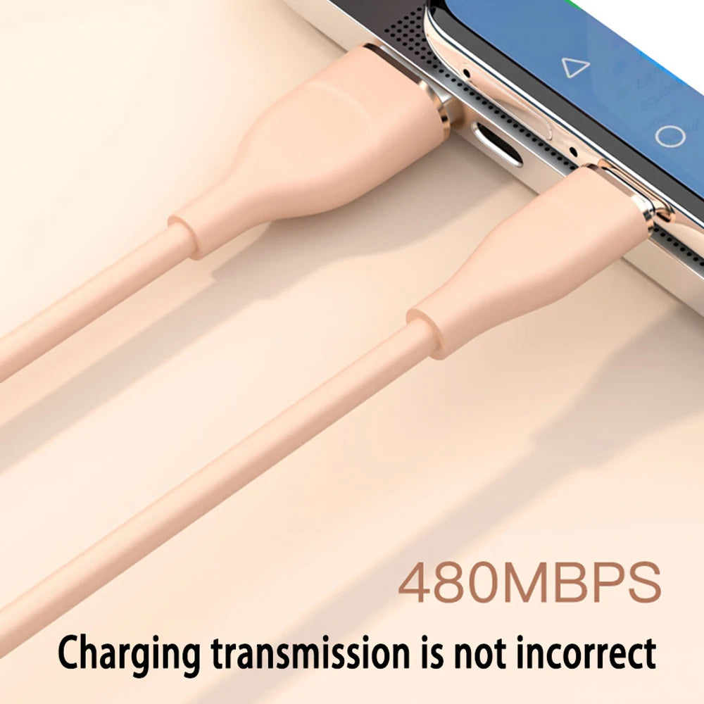 Liquid Silicon USB-C Fast Charging Cable | 66W High-Speed Charger