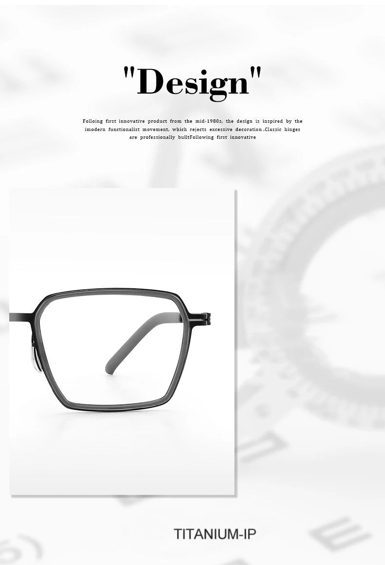 Simple Geometric Polygon Fashion Titanium Glasses | Blue Light Protection