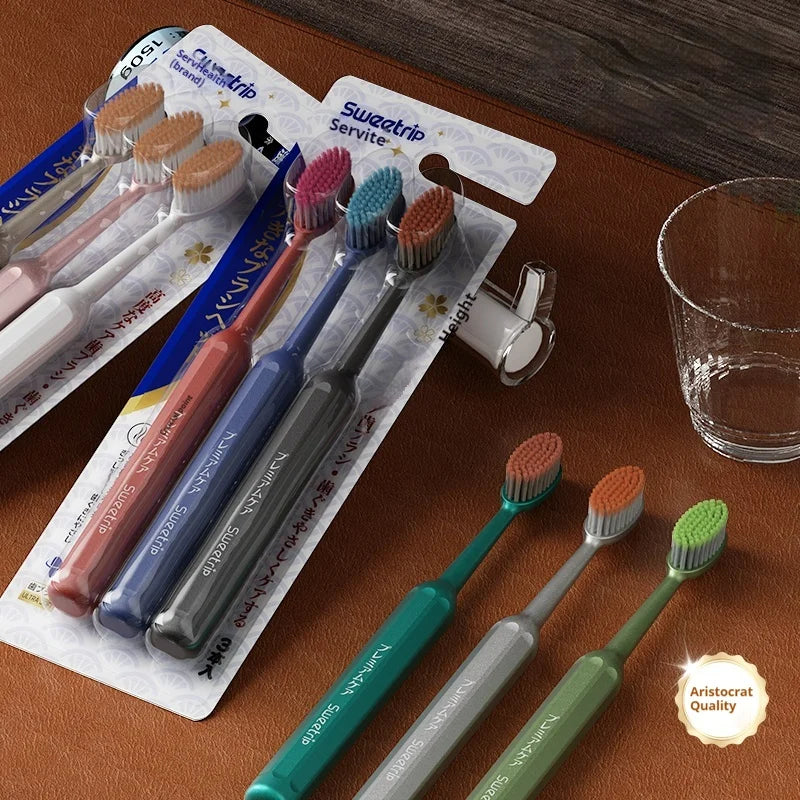 Large Head Wide Toothbrush Set | Deep Cleaning Adult Toothbrushes