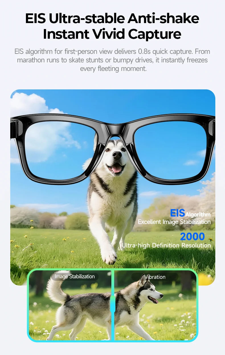 Multifunctional Smart AI Camera Glasses | 4K Recording & Translation