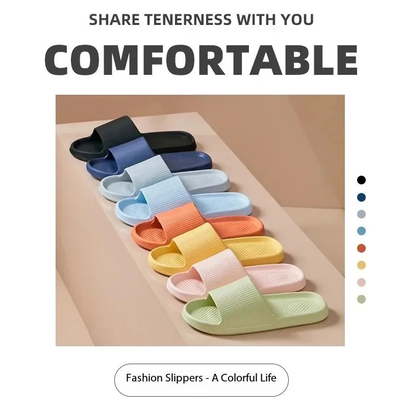 Unisex Soft EVA Cloud Slides | Non-Slip Indoor Slippers