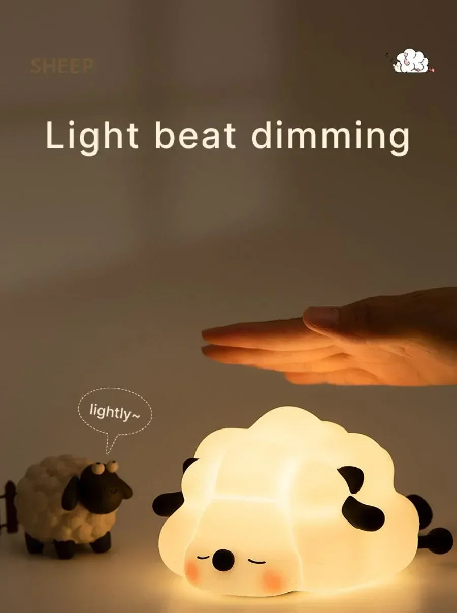 Luz nocturna LED recargable de animales para habitaciones infantiles | Acogedora y bonita