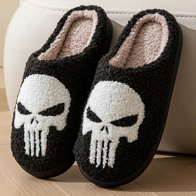 Women's Cartoon Halloween Plush Slippers | Cozy Indoor House Shoes