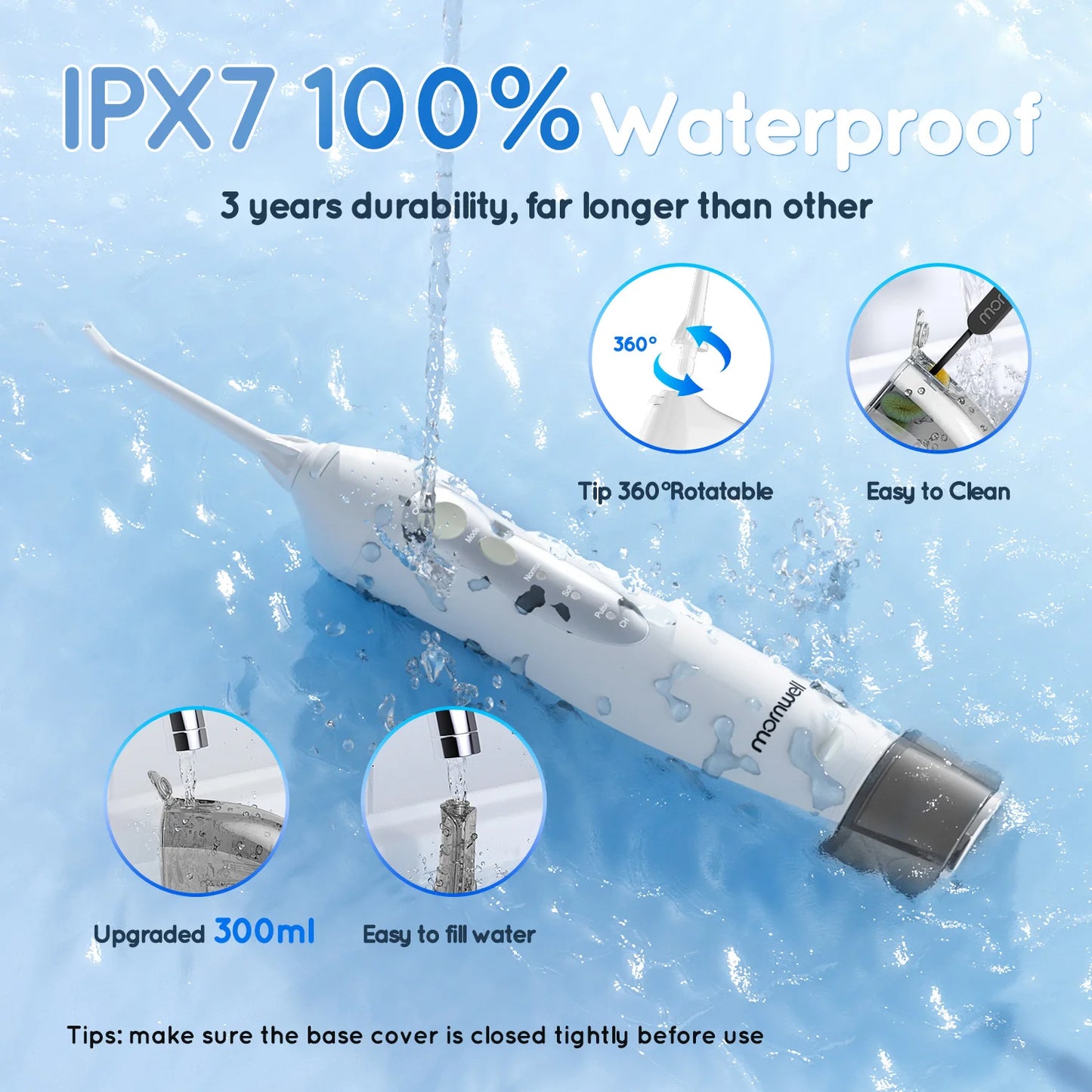 Irrigador dental inalámbrico portátil | Cuidado dental recargable por USB