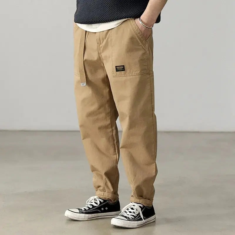 Men's Versatile Mid Waist Cargo Pants | Trendy Spring & Autumn Wear