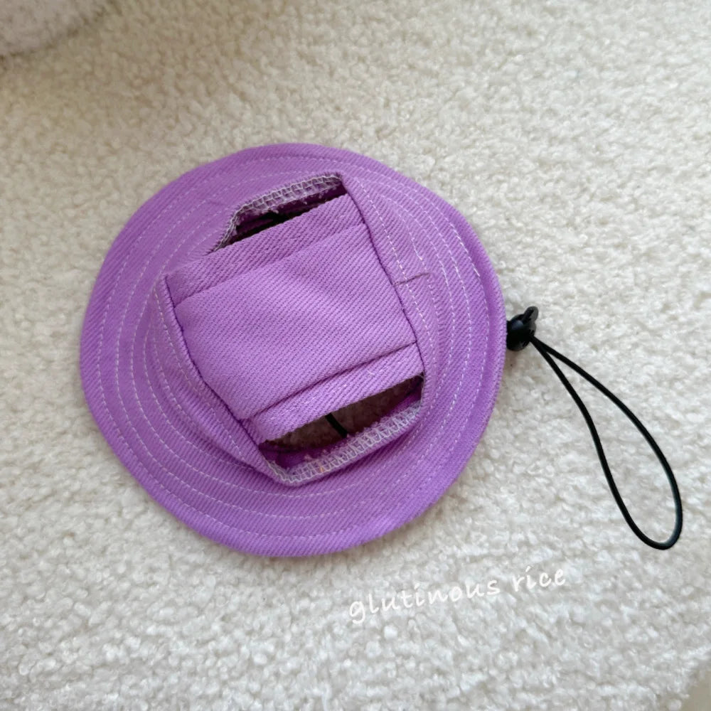 Adjustable Cotton Cat Hat with Ear Holes | Summer Sun Protection