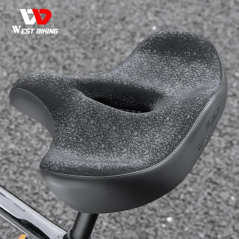 Ultra Wide Ergonomic MTB Saddle | Comfortable Shock-Absorbing Seat
