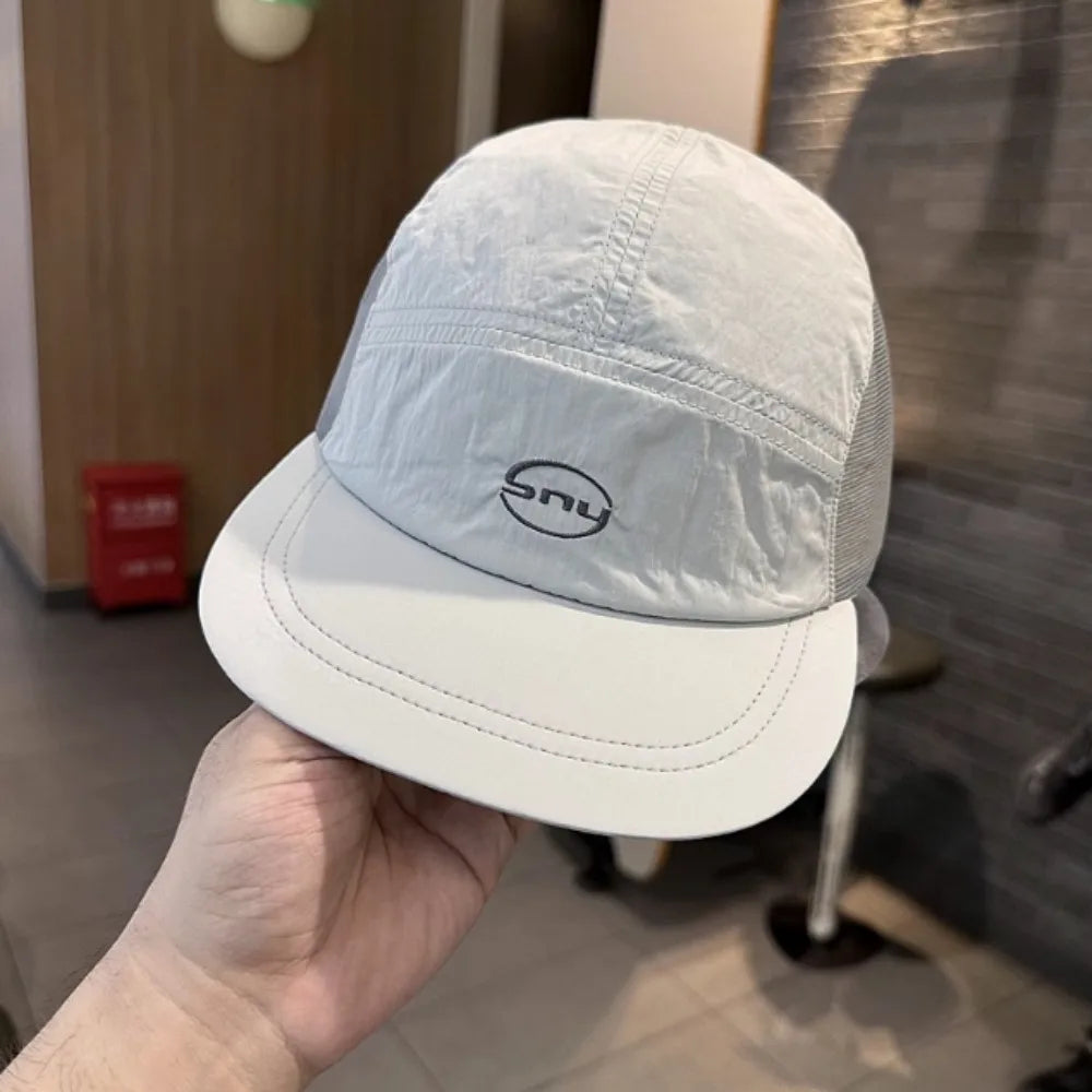 Korean Letter Embroidery Baseball Cap | Lightweight & UV Protection