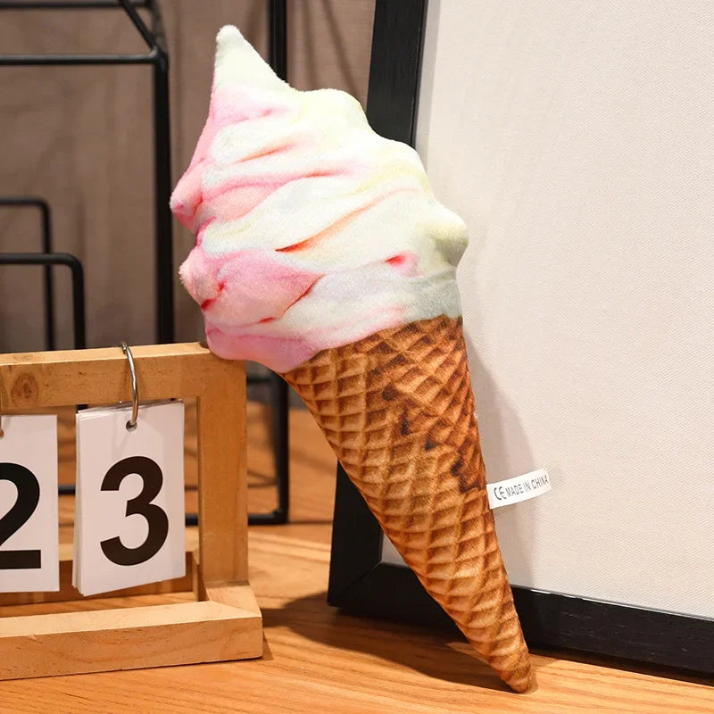 Ice Cream Plush Doll | Adorable Stuffed Decoration & Cushion