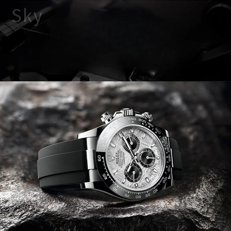 Durable Stainless Steel Butterfly Buckle Watch Strap for Men