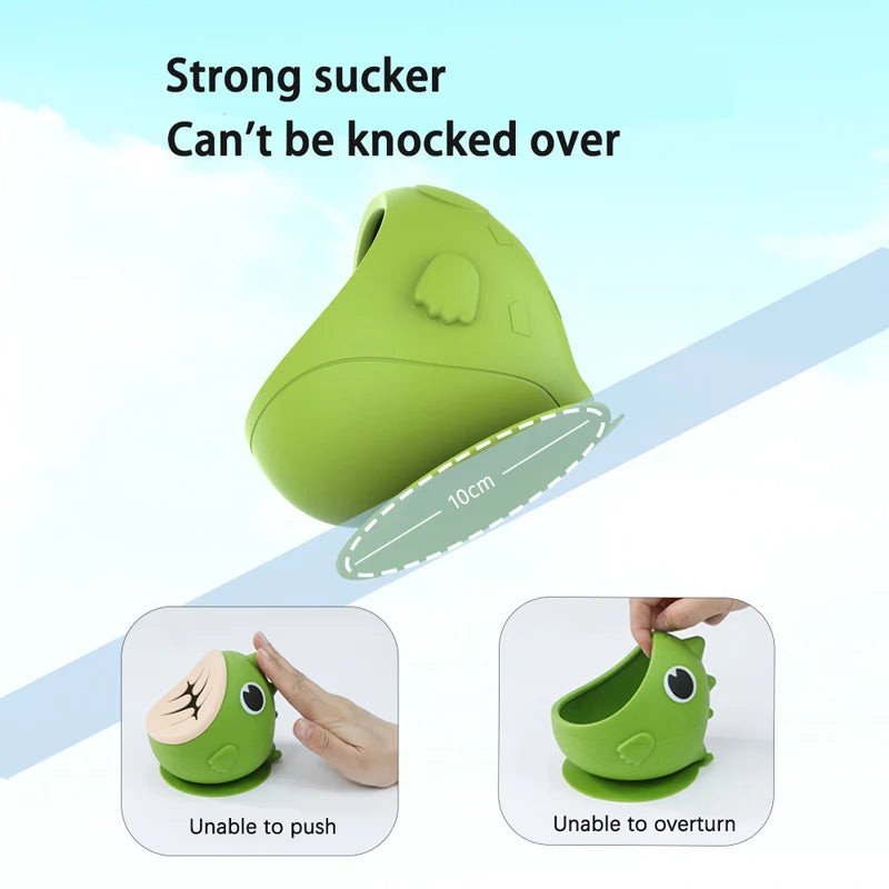 Dinosaur Silicone Bowl | Fun Suction Cup Baby Tableware
