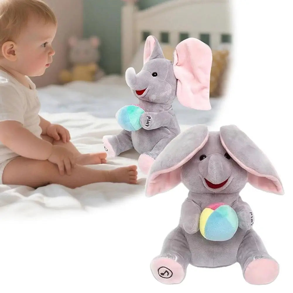 Interactive Elephant Plush Toy | Musical Baby Soothing Companion