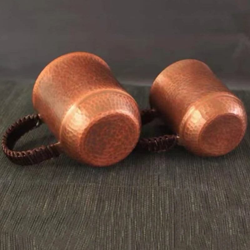 Vintage Pure Copper Coffee Cup with Lid | Moscow Mule Tumbler