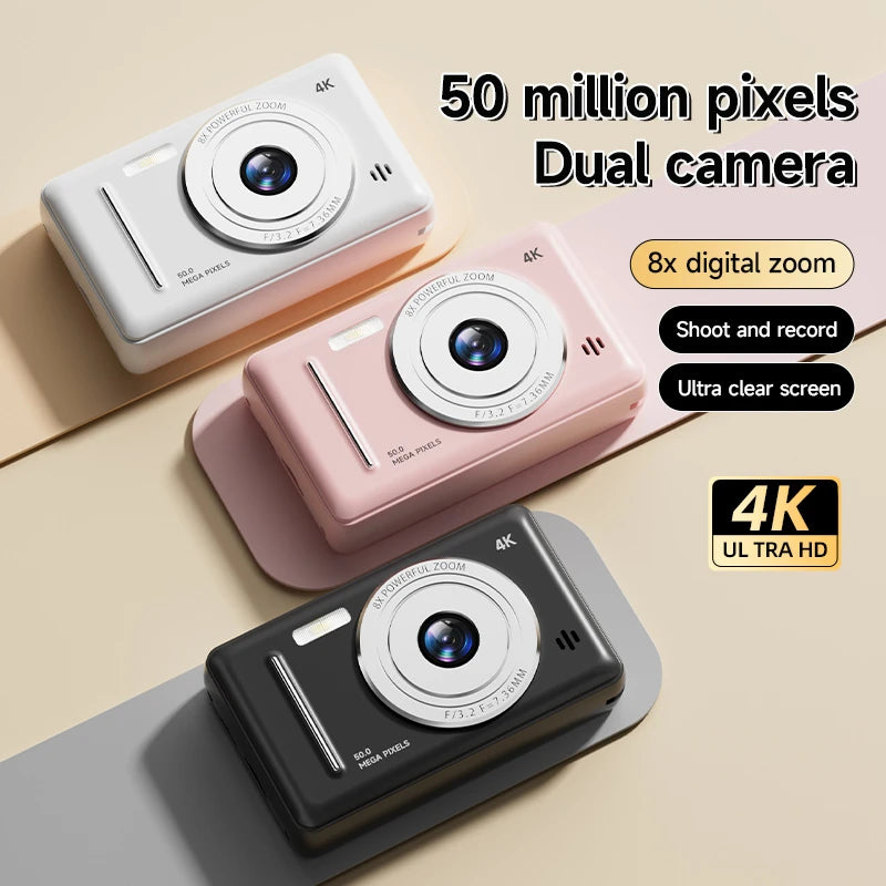 Portable 4K CCD Retro Digital Camera | 50MP Autofocus Photography