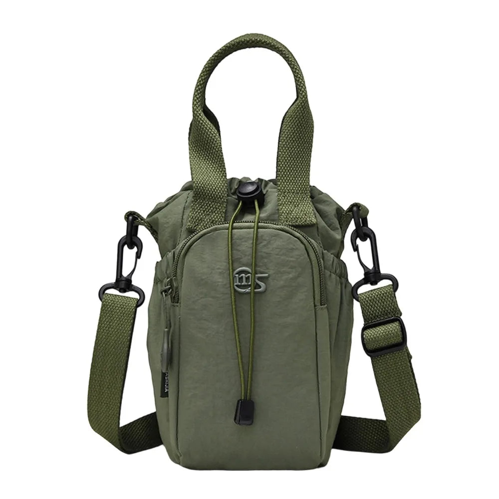Women's Water-Resistant Crossbody Bag with Phone Pocket & Bottle Holder