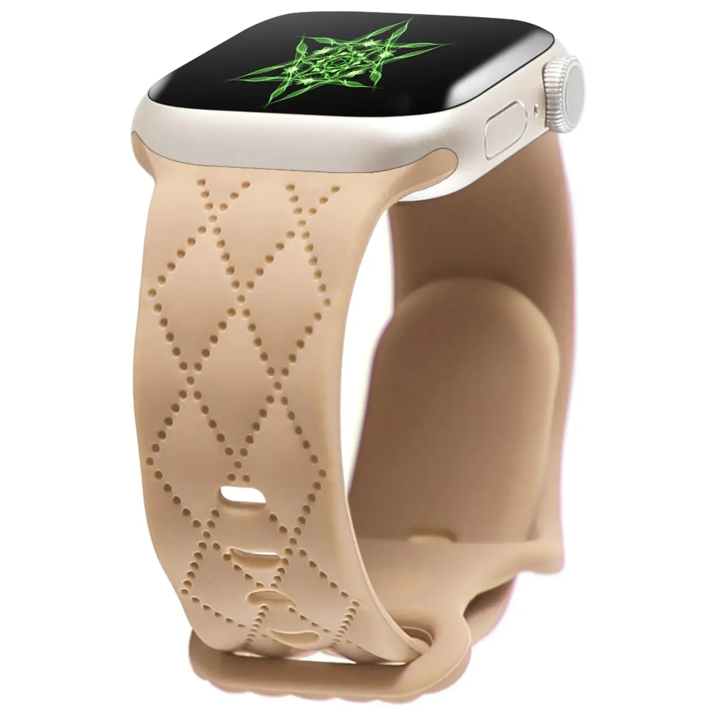 Stylish Engraved Silicone Watch Strap for Apple Watch
