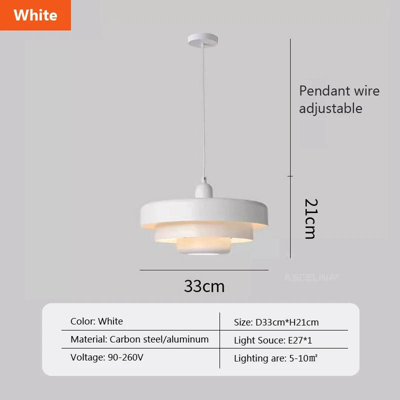 Lámpara Colgante Nórdica Medieval de Aluminio | Iluminación Interior Moderna