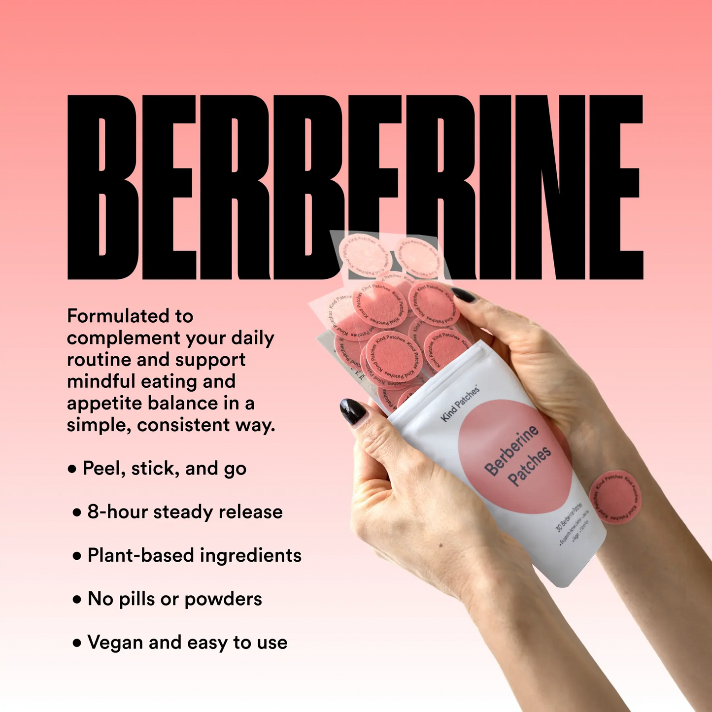 30 Berberine Patches for Healthy Living – Vegan & Steady Release