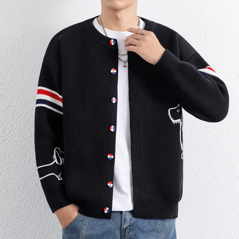 Men's Knitted Cardigan Jacket | Stylish Autumn Winter Sweater