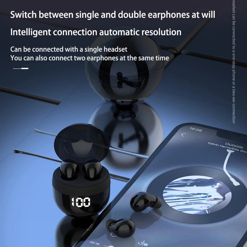 Invisible TWS Mini Earbuds | Wireless Bluetooth 5.3 Earphones