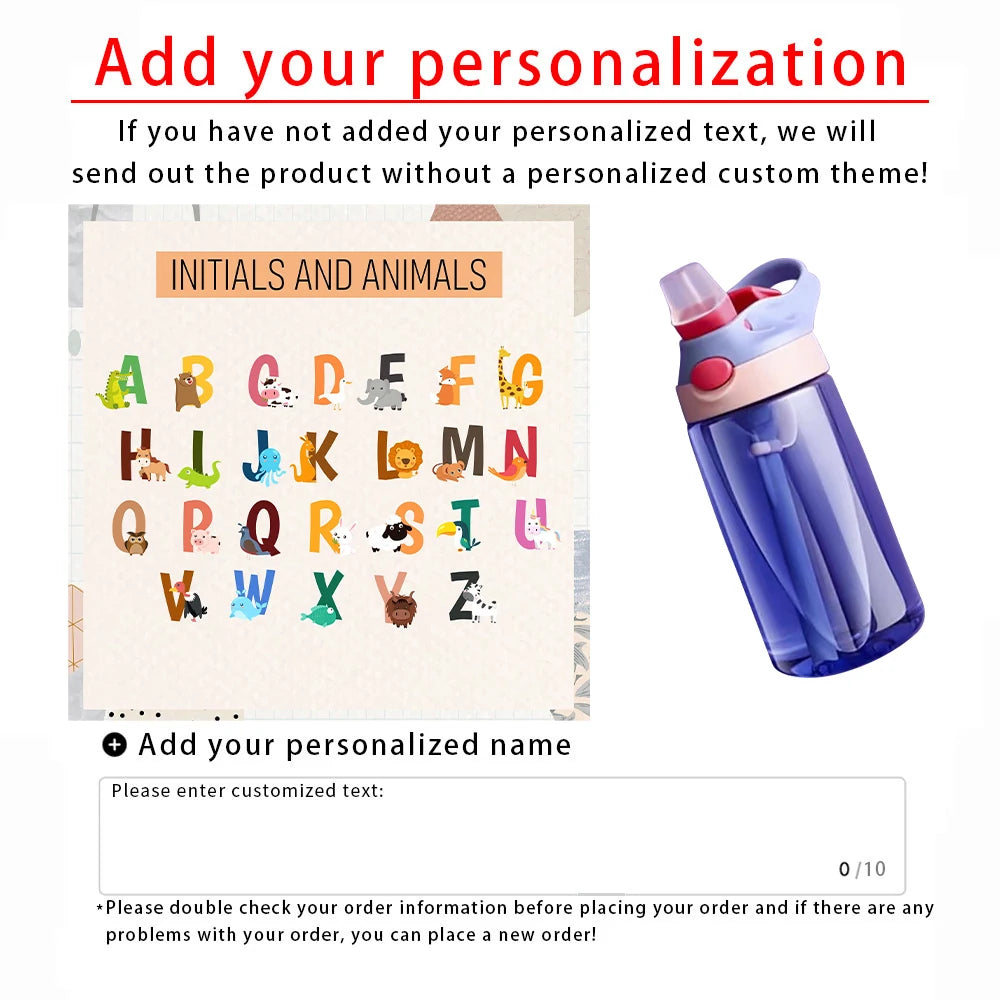 Customizable Children's Water Bottles | Perfect for School & Gifts