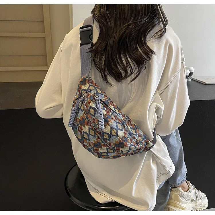Stylish Corduroy Belt Bag for Women | Versatile Fanny Pack