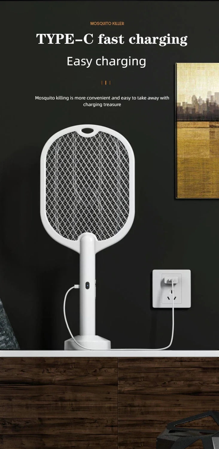 3000V Electric Mosquito Swatter with USB Charging | Pest Control