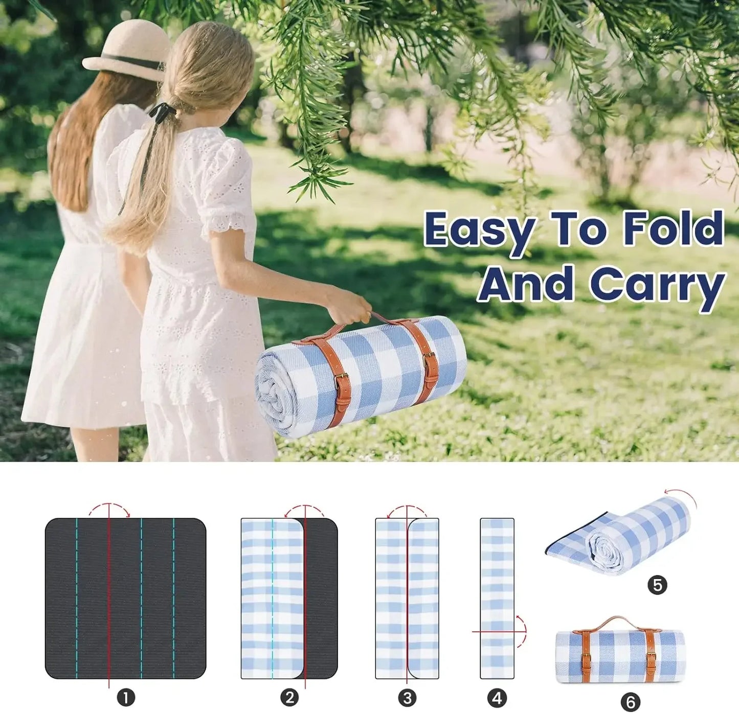 Extra Large Waterproof Picnic Blanket | Perfect Outdoor Mat for Groups