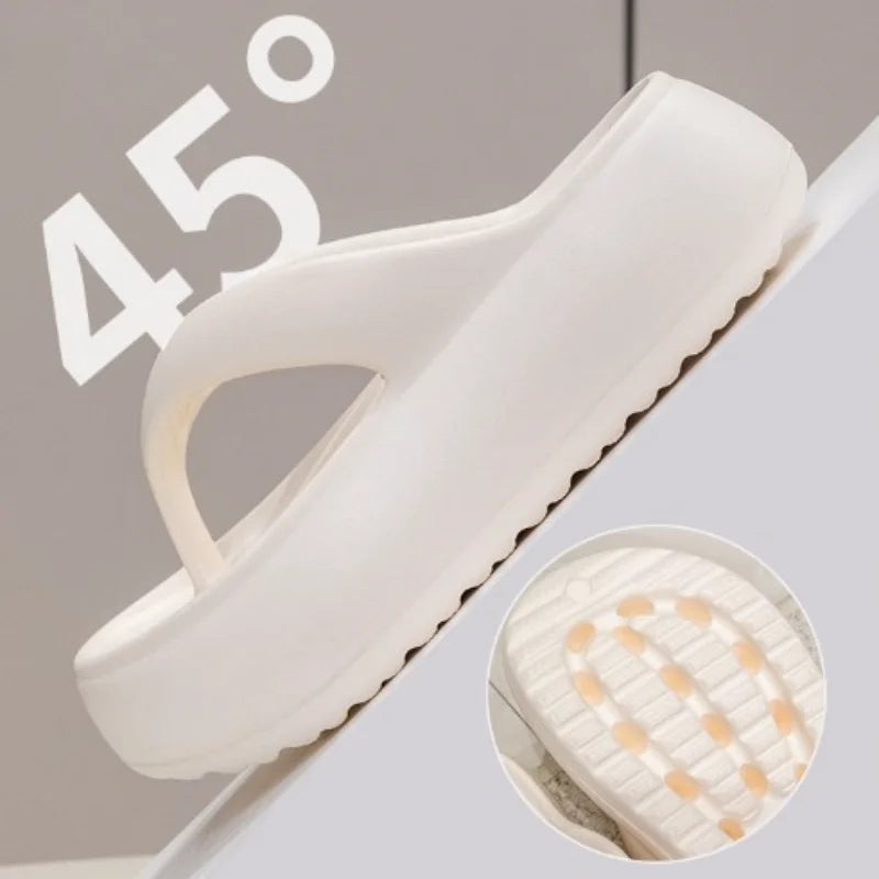 Women’s Chunky Platform Clip Toe Sandals | Summer Slip On Slippers