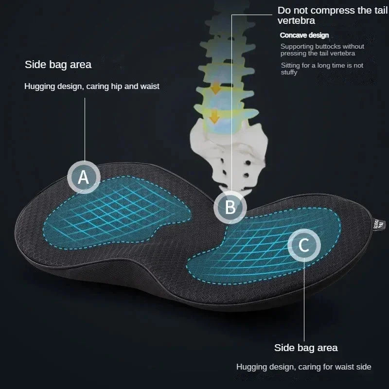 2 in 1 Memory Foam Car Seat Cushion & Lumbar Support Pillow
