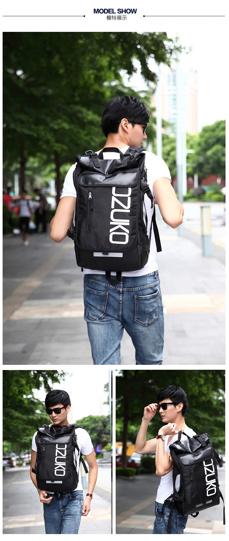 Large Water Repellent Backpack for Men | Stylish Travel Schoolbag