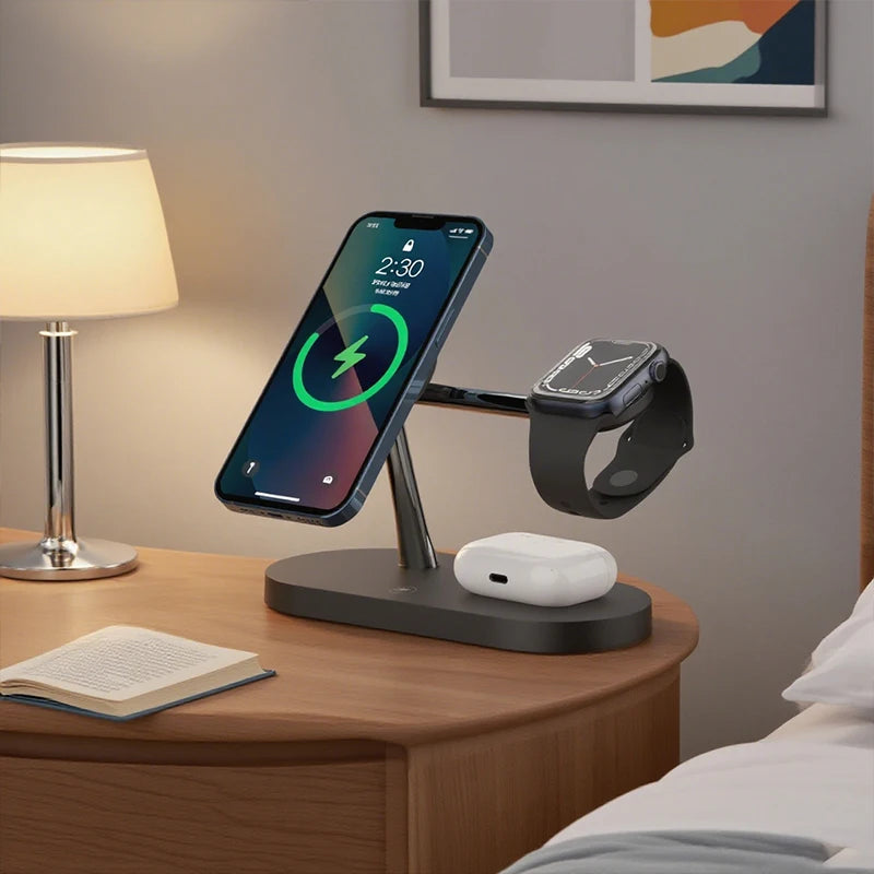 Foldable 3-in-1 Wireless Charging Station | Fast Charging & Travel Ready