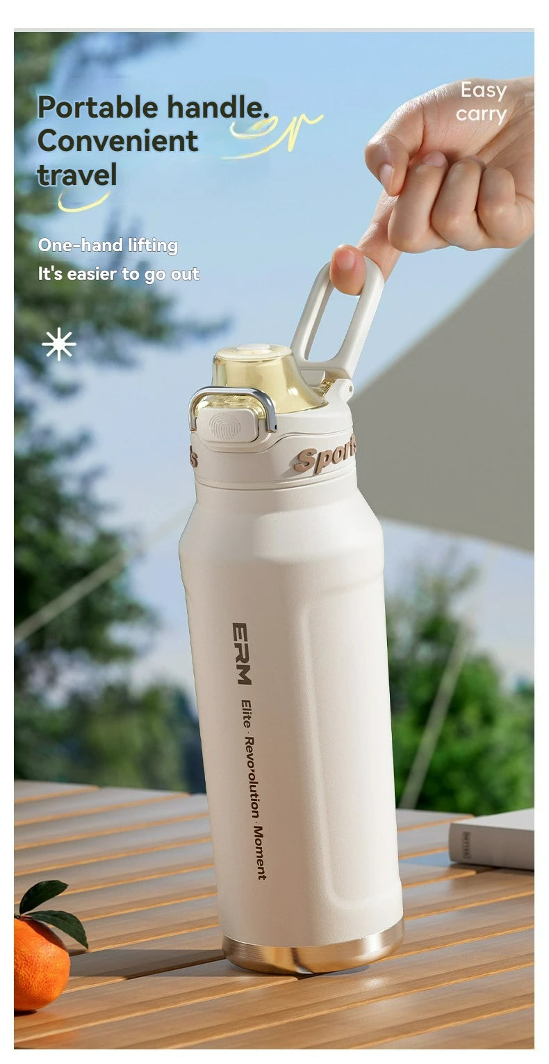 1L Stainless Steel Thermos Bottle | Iced & Heat Insulated Flask