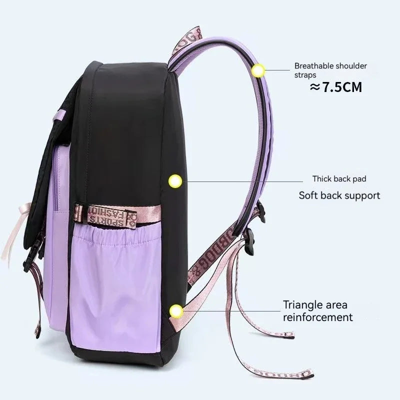 Cute Nylon Schoolbag Backpack for Teenagers | Durable & Stylish