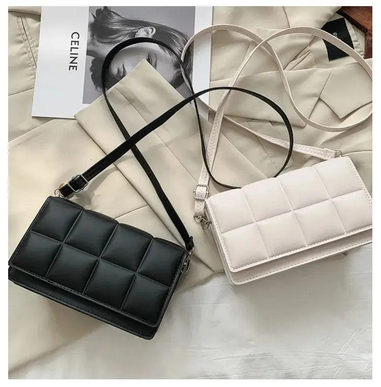Bolso de hombro elegante de cuero sintético para mujer | Bolso de mano cruzado chic