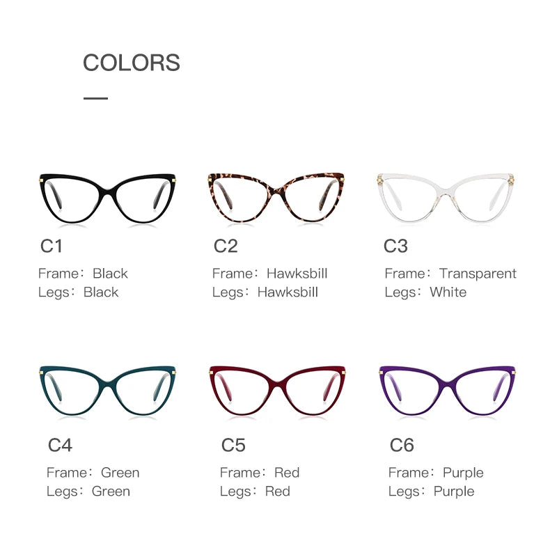 Chic Women's Cat Eye Prescription Glasses | Stylish & Functional