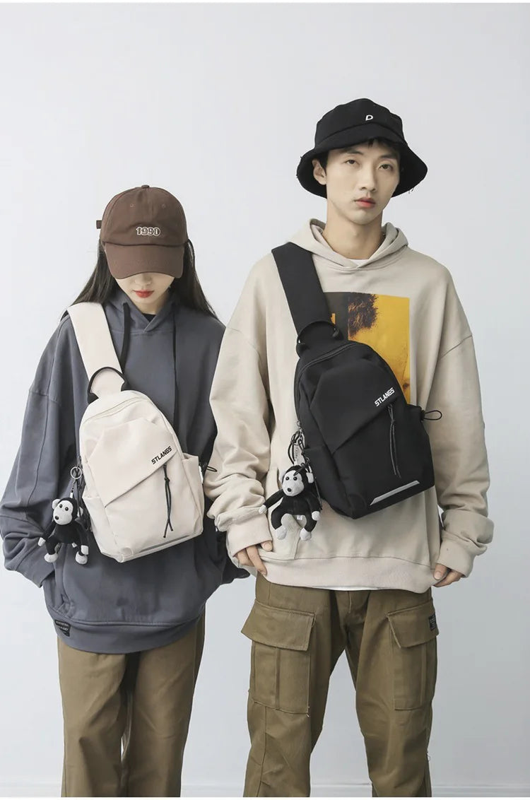 Unisex Korean Style Crossbody Bag | Lightweight & Portable