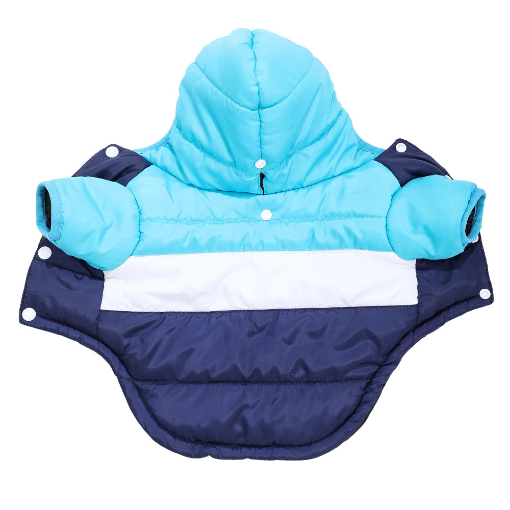 Chaqueta cálida cortavientos con capucha para mascotas | Mantente abrigado y con estilo