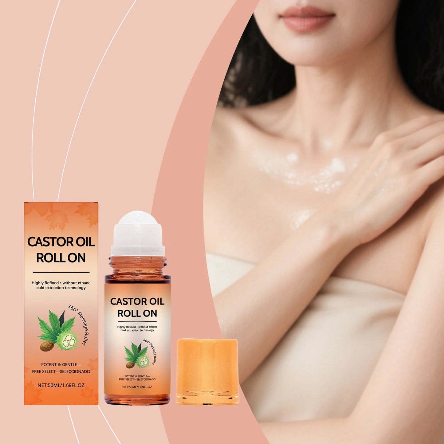 Castor Oil Care Roller Ball | Nourishing Hydration for Dry Skin