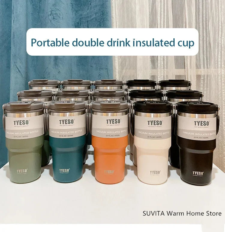 Large Capacity Stainless Steel Coffee Tumbler | Thermal Insulated Mug