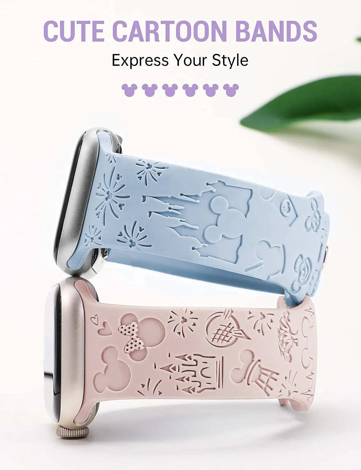 Fun Cartoon Curved Silicone Strap for Smartwatches | Comfortable Fit