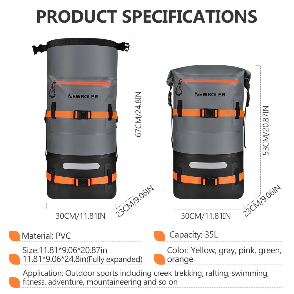 35L Waterproof Outdoor Storage Dry Bag | Perfect for Adventure
