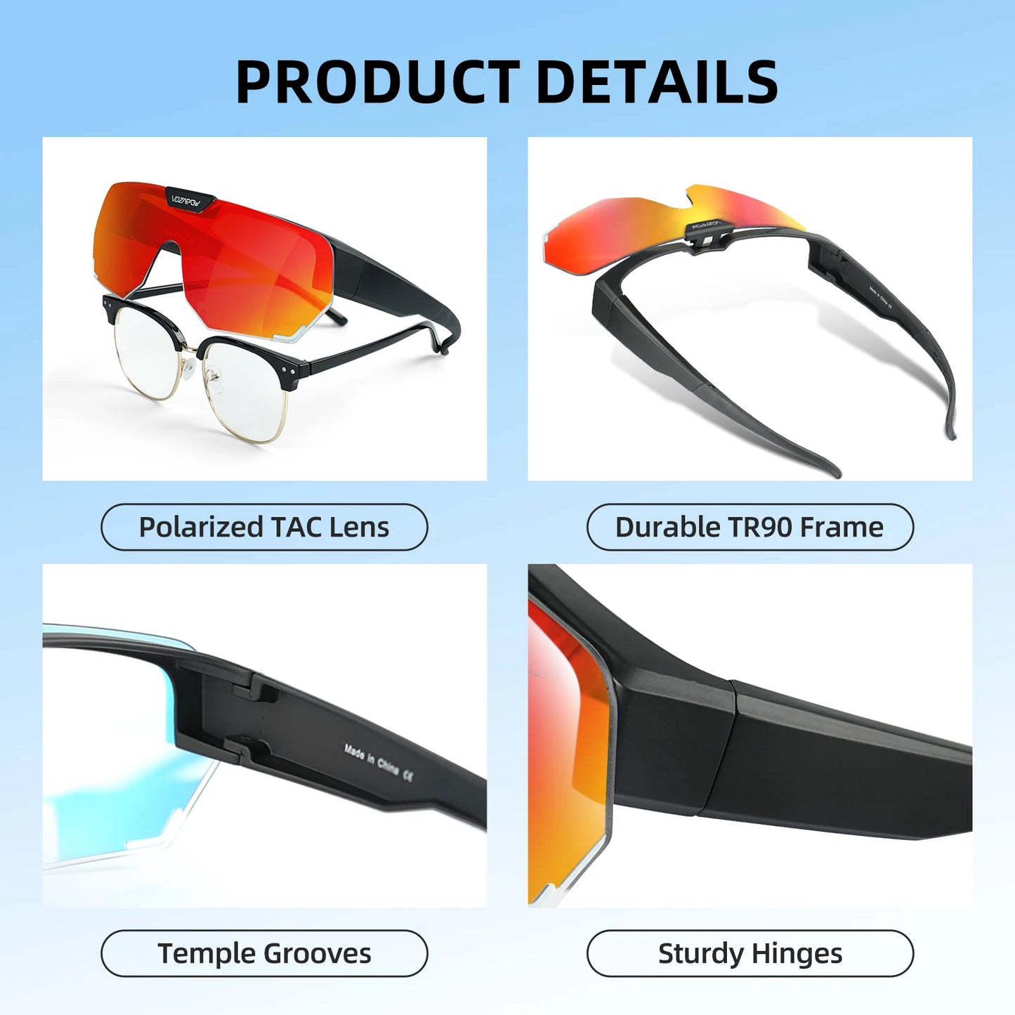 Polarized Cycling Glasses with UV400 Protection | Perfect for Outdoor Adventures