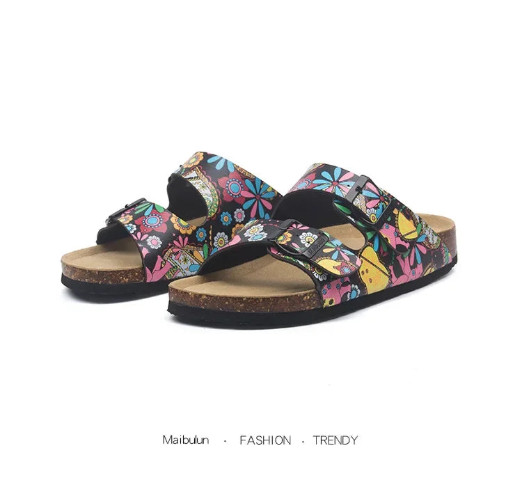 Men's Casual Buckle Cork Slippers | Comfortable Summer Footwear