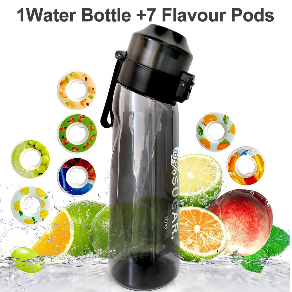650ML BPA Free Sports Air Water Bottle | Flavor Pods Included