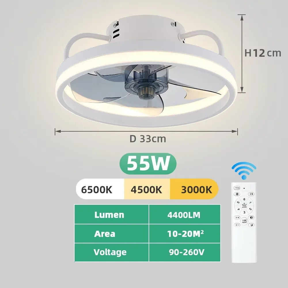 Smart Ceiling Fan with Light | Modern Silent Electric Fan