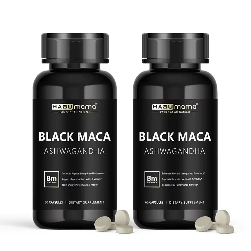 Black Maca Root & Ashwagandha Supplement for Men's Stamina